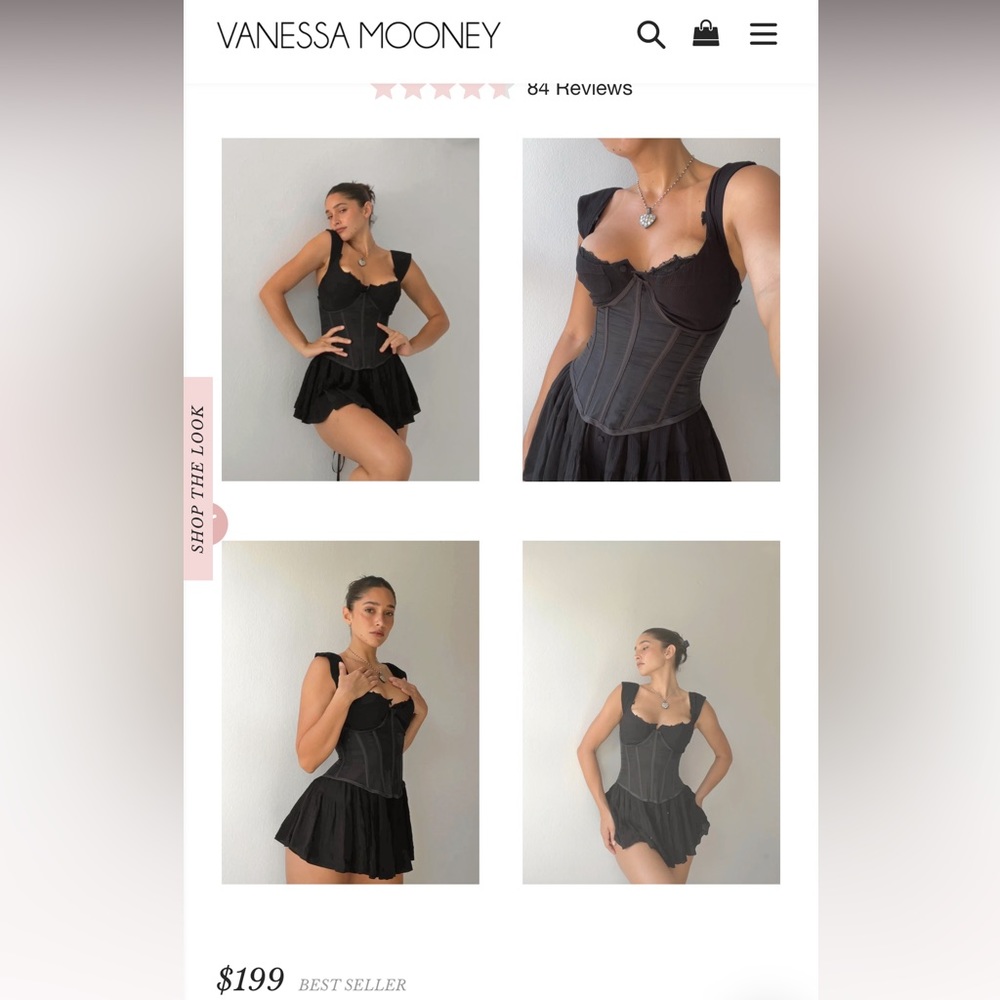 Vanessa Mooney THE ELISABETH ROMPER DRESS black M